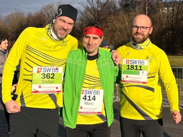 von links Stefan, Marc und Thomas kurz vor dem Start